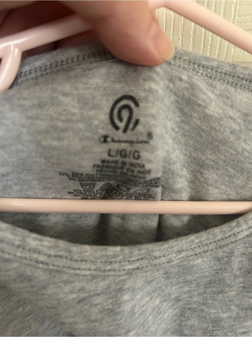 Champion Gray Girls long Sleve Sleep Tee